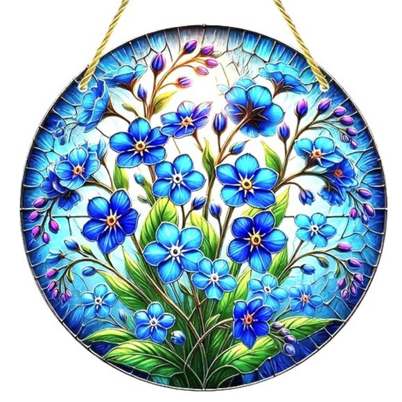 Suncatcher Flowers Floral Hanging Window Decor Colorful Garden Spring Summer NEW - Picture 1 of 3